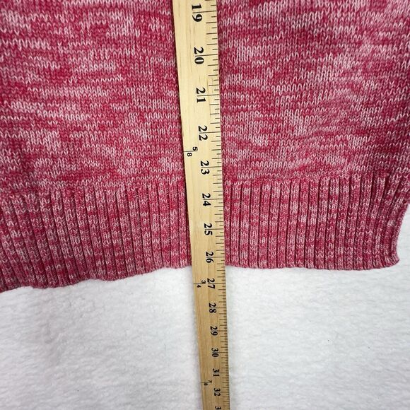 Gap Pink Marled Knit V-Neck Sweater XL Cotton - Picture 12 of 13